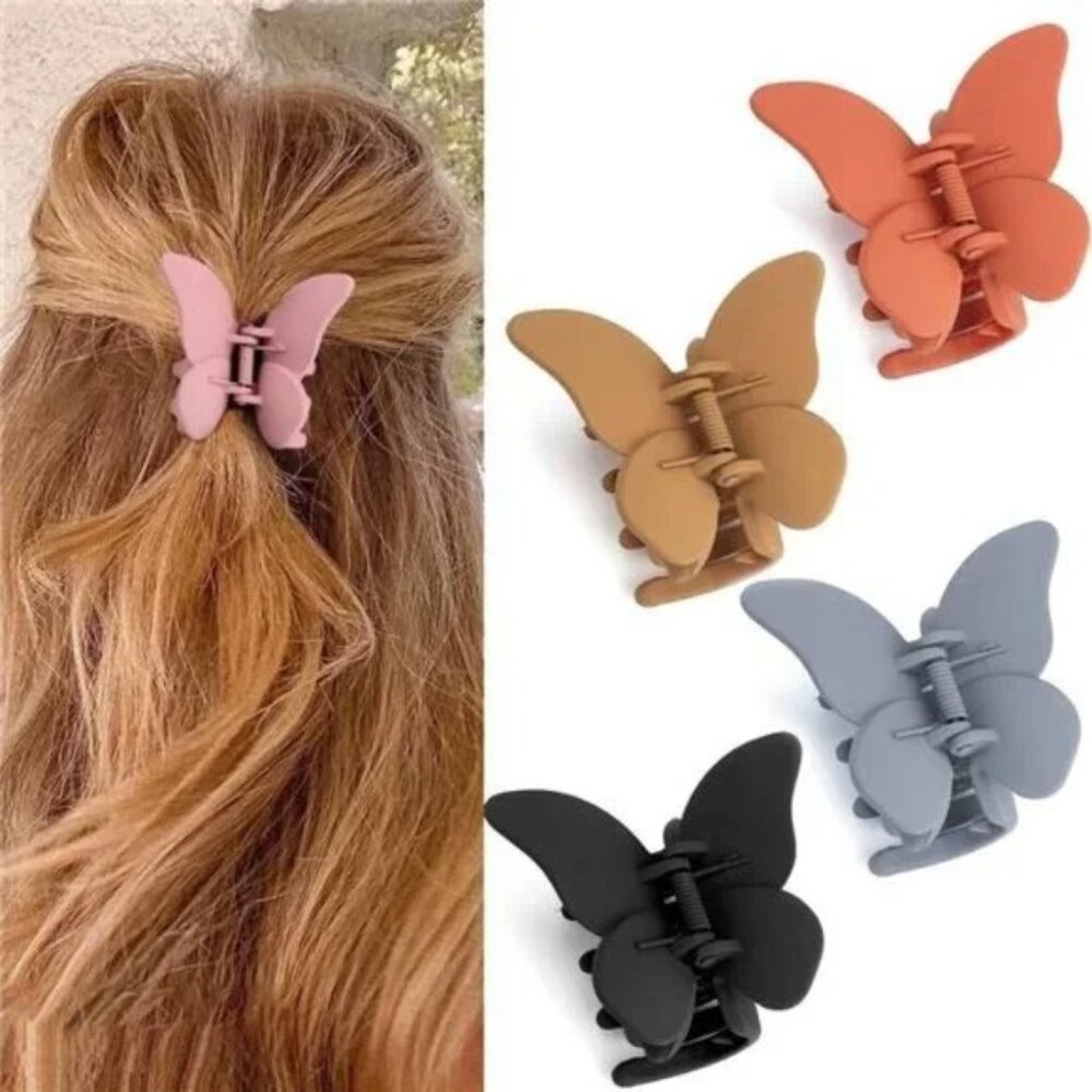 Butterfly Clips Girls Cute Hair Clips Medium (Pack of 4) Style-06